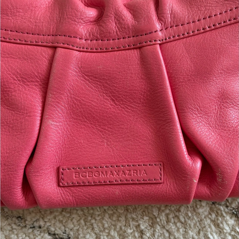 BCBG Maxazria Pink Leather Chain Shoulder Bag - Picture 7 of 10